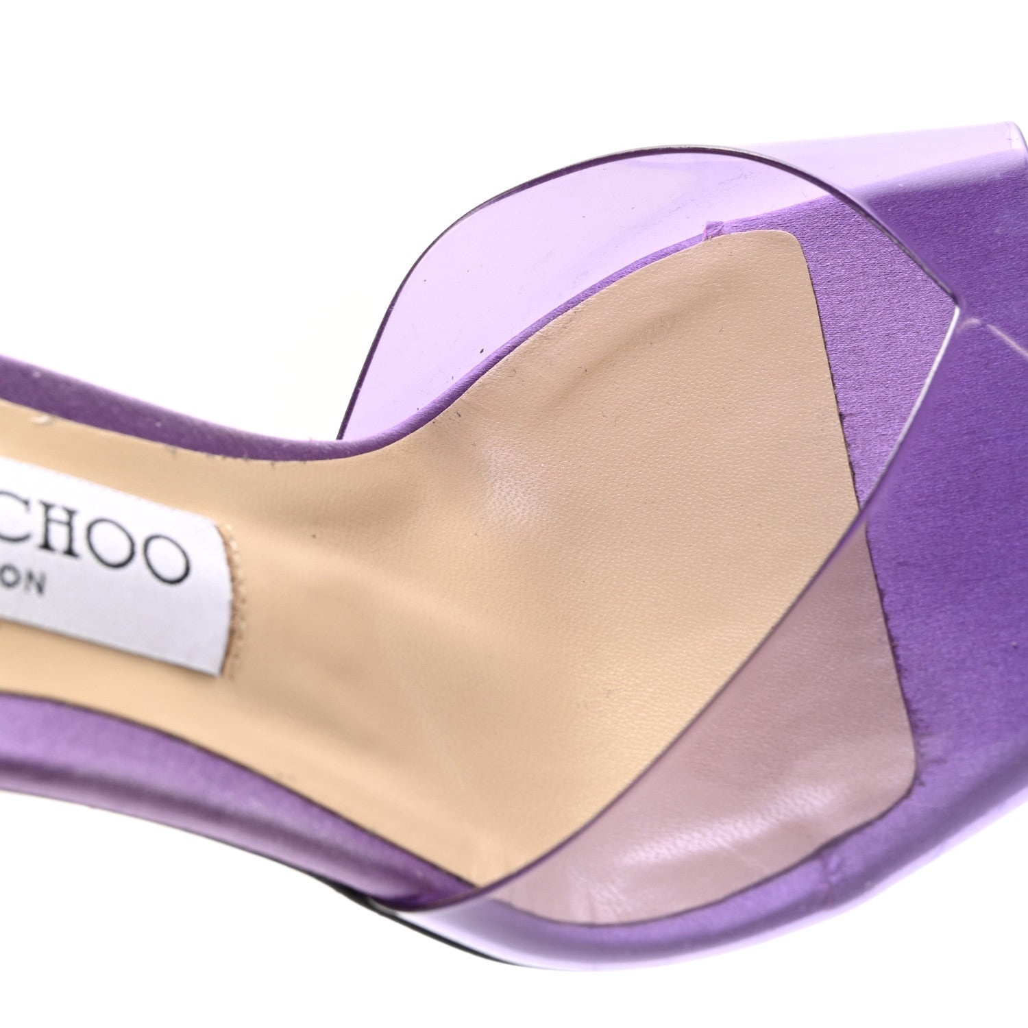 Jimmy Choo Satin PVC Crystal Saeda 100 Sandals 40 Wisteria 11 of 12