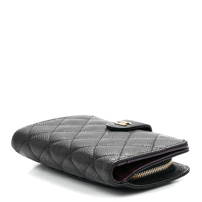 Chanel Caviar Quilted CC French Wallet Black 12 of 14