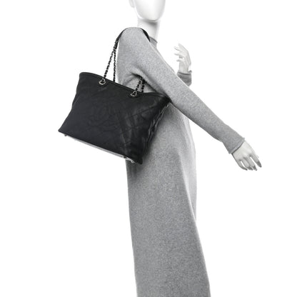 Chanel Grained Calfskin Quilted Small Daily Shopping Tote Black 2 of 11