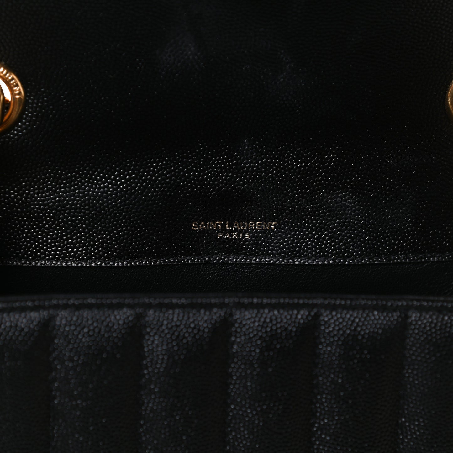 Grain De Poudre Matelasse Monogram Medium Vicky Chain Bag Black