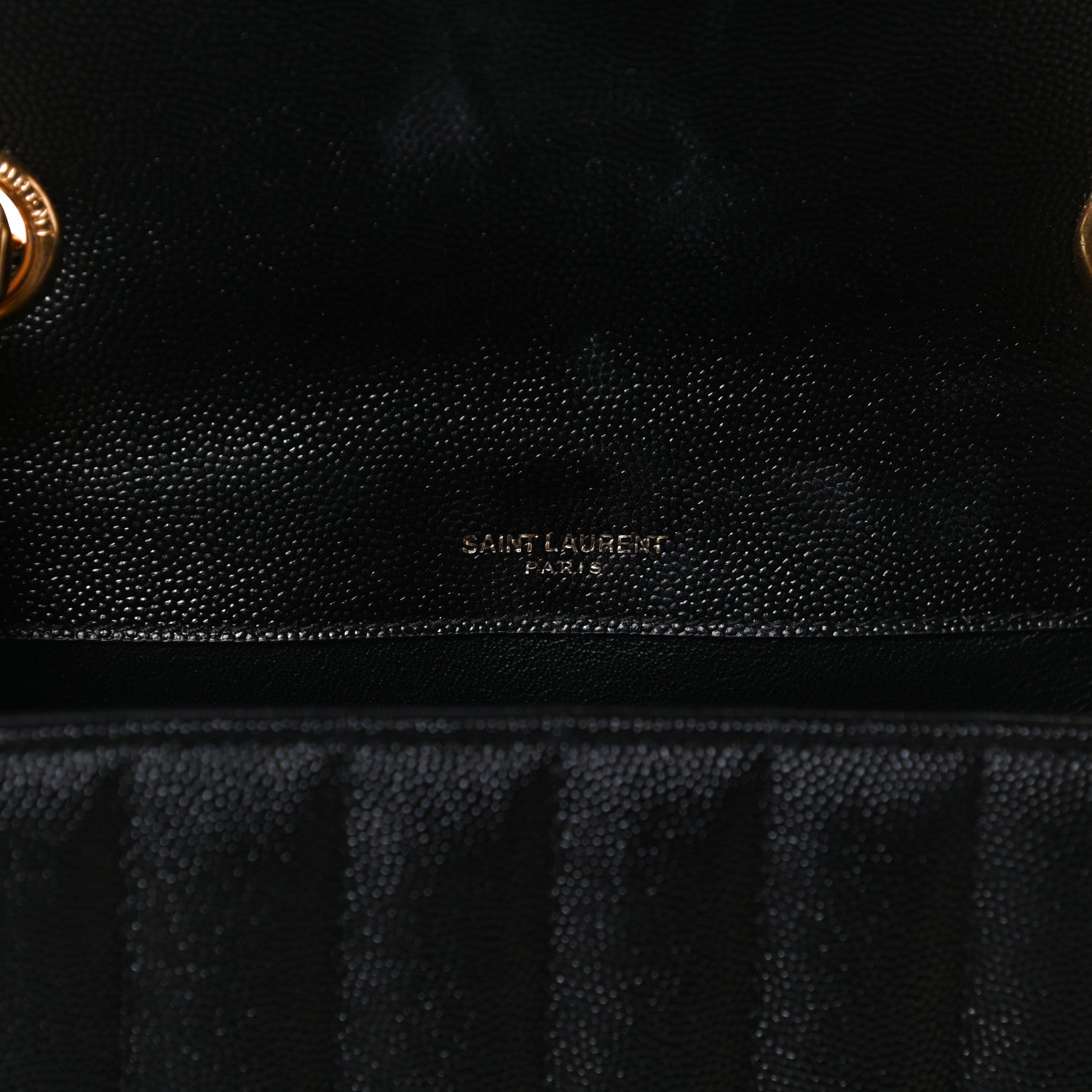 Saint Laurent Grain De Poudre Matelasse Monogram Medium Vicky Chain Bag Black 6 of 13