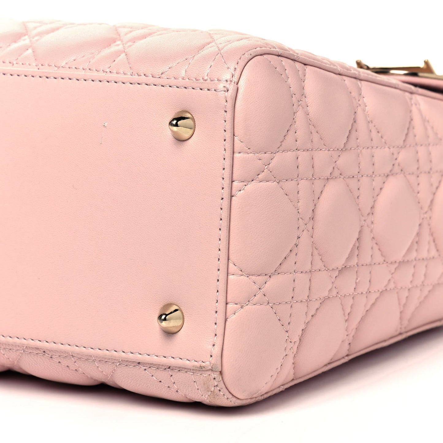 Lambskin Cannage Medium Lady Dior Light Pink