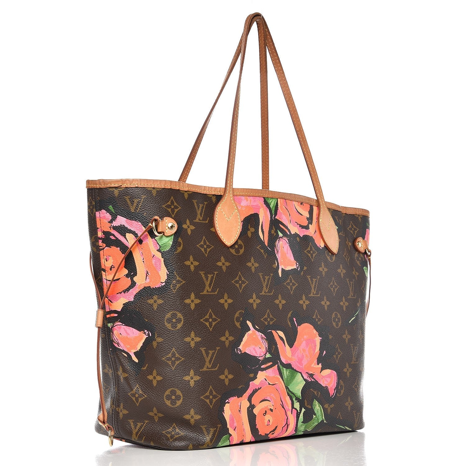 Louis Vuitton Monogram Roses Neverfull MM 3 of 16
