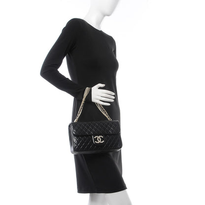 Chanel Lambskin Quilted Medium Westminster Pearl Flap Black 2 of 8