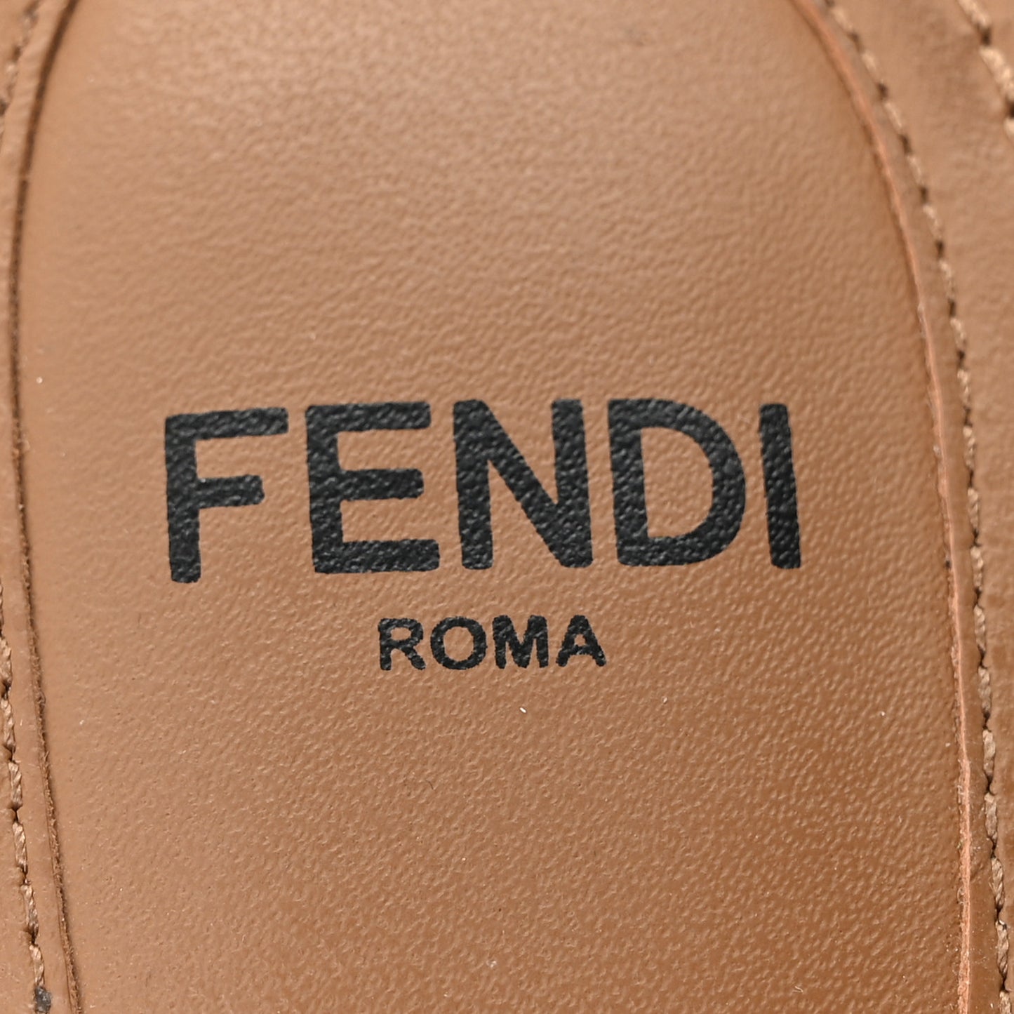 Fabric Jacquard FF Delfina Sandals 41 Tobacco Moro