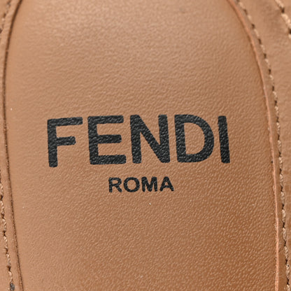 Fendi Fabric Jacquard FF Delfina Sandals 41 Tobacco Moro 12 of 13