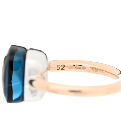 Pomellato 18K Rose Gold London Blue Topaz Nudo Maxi Ring 52 6 5 of 7
