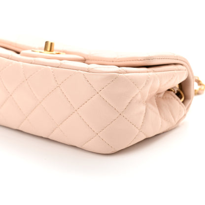 Chanel Lambskin Quilted Mini Rectangular Pearl Crush Flap Light Beige 10 of 11