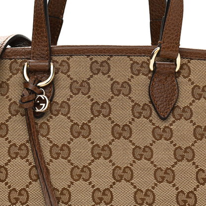 Gucci Monogram Small Bree Tote Beige Tabacco 8 of 11
