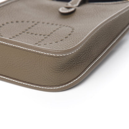 Hermes Taurillon Clemence Amazone Evelyne TPM Etoupe Bleu Indigo 8 of 10