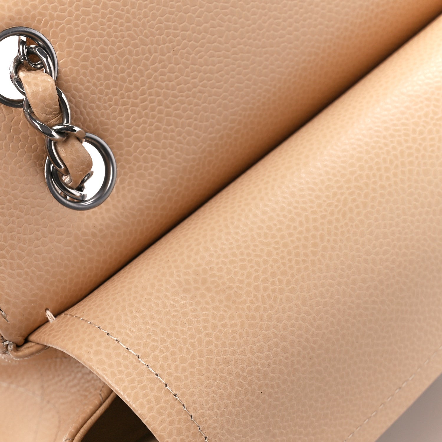 Chanel Caviar Quilted Small Double Flap Beige 14 of 14