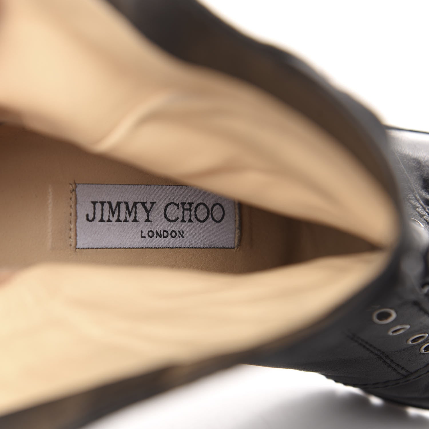 Jimmy Choo Lambskin Lace Up Combat Boots 36.5 Black 7 of 8