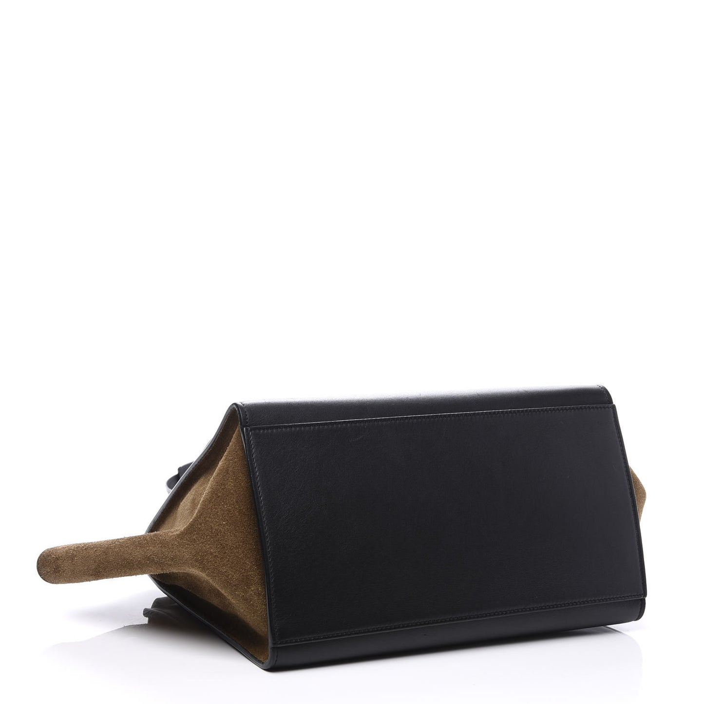 Smooth Calfskin Suede Small Tri-Color Trapeze