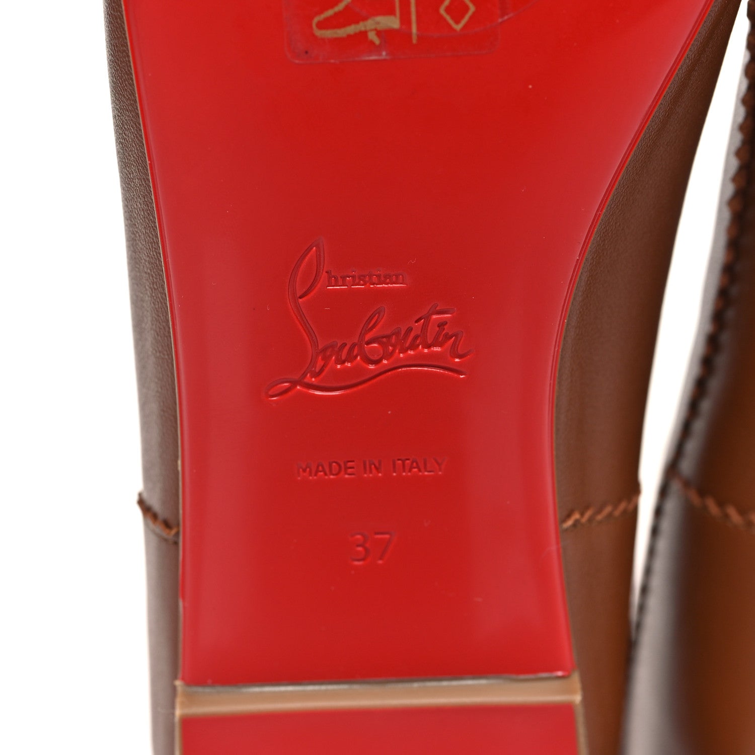 Christian Louboutin Nappa Mamadrague Flats 37 Brown 7 of 8