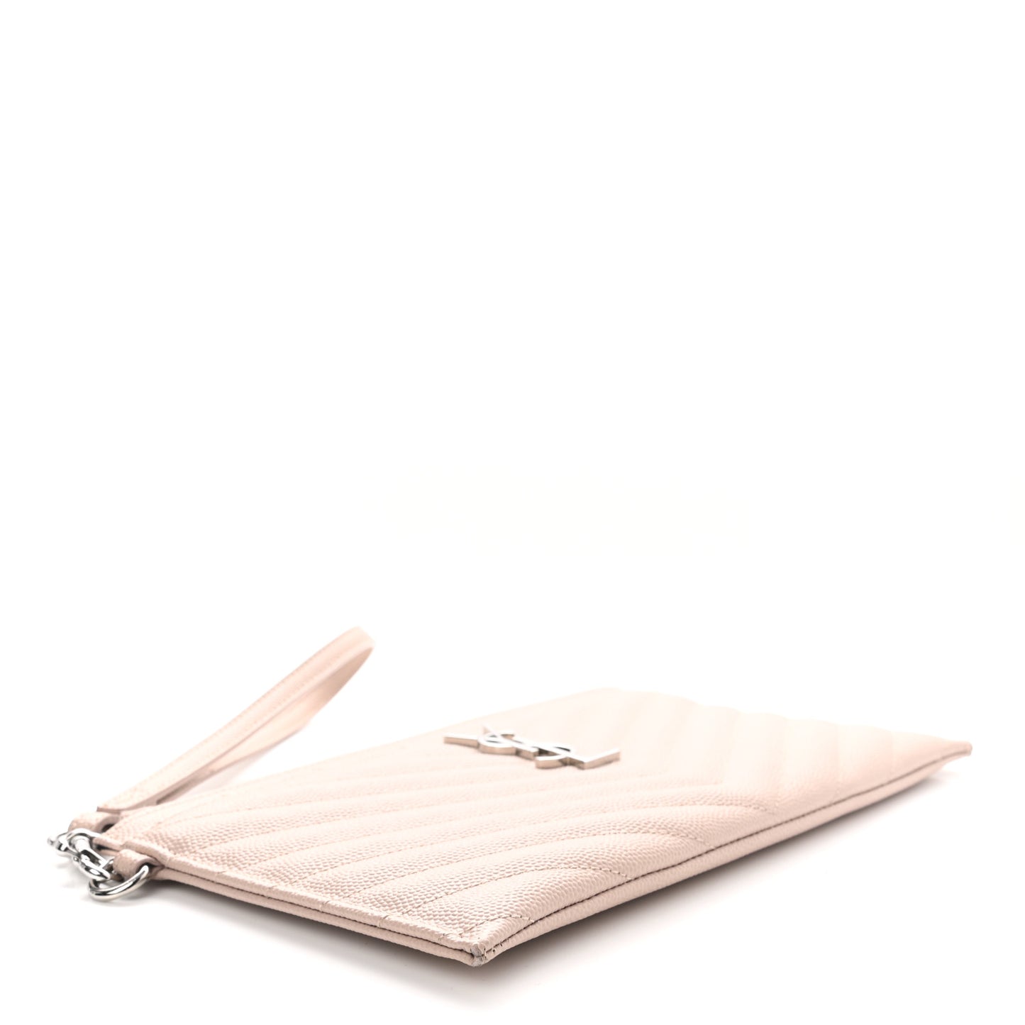 Grain De Poudre Chevron Monogram Large Bill Pouch Pale Pink