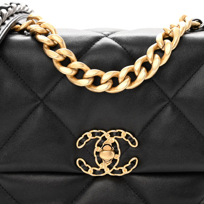 Chanel Lambskin Quilted Medium Chanel 19 Flap Black 7 of 10