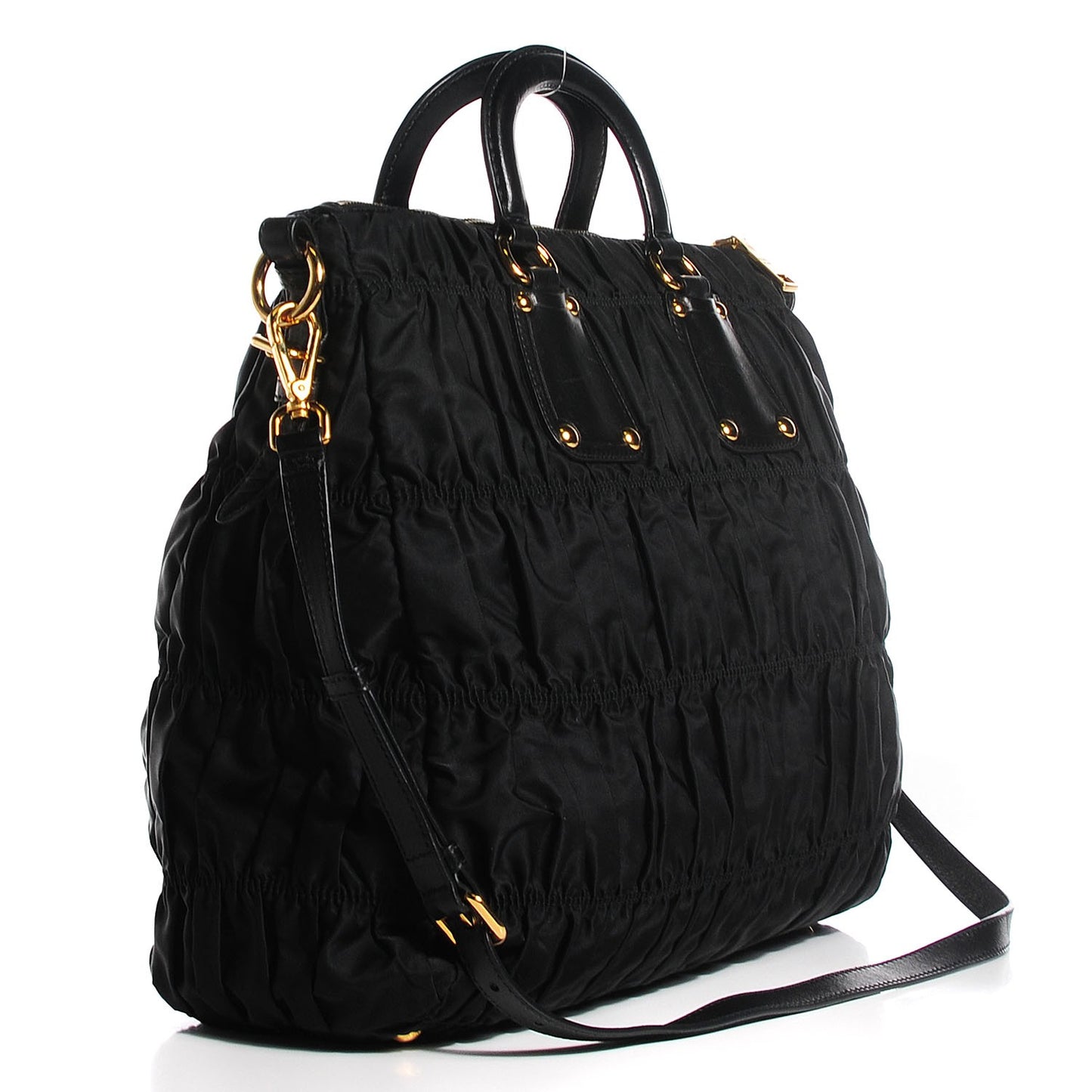 Tessuto Nylon Gaufre Tote Nero Black