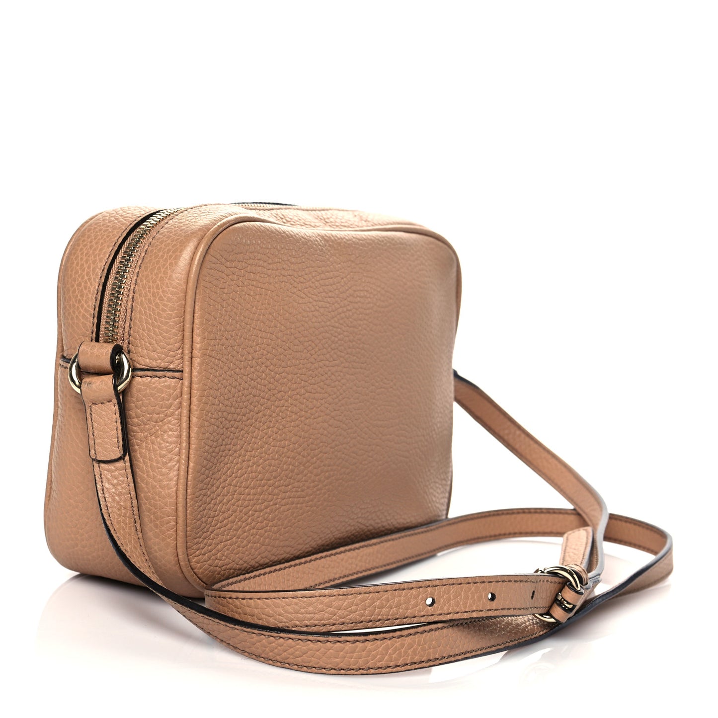 Pebbled Calfskin Small Soho Disco Bag Camelia