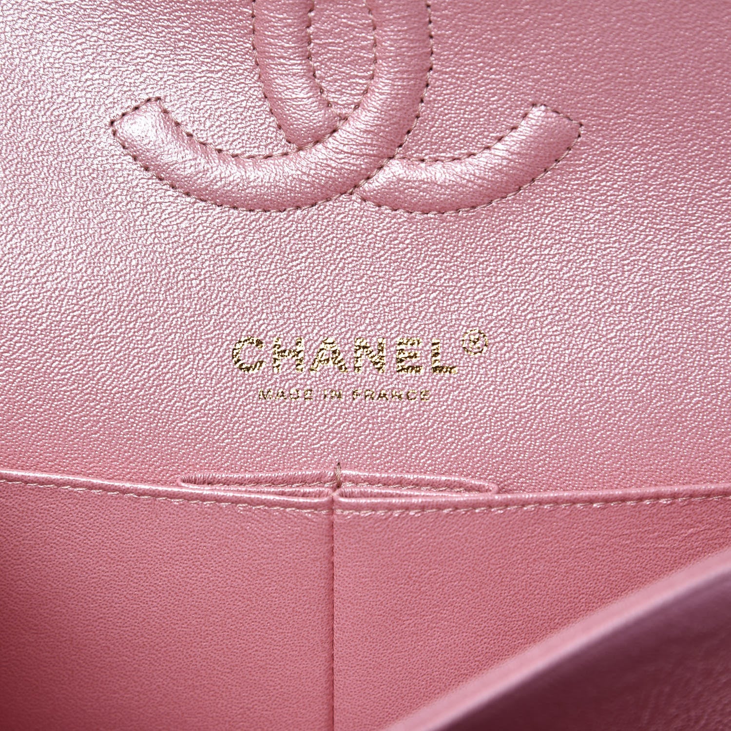 Chanel Iridescent Caviar Quilted Medium Double Flap Rose Pink 6 of 9