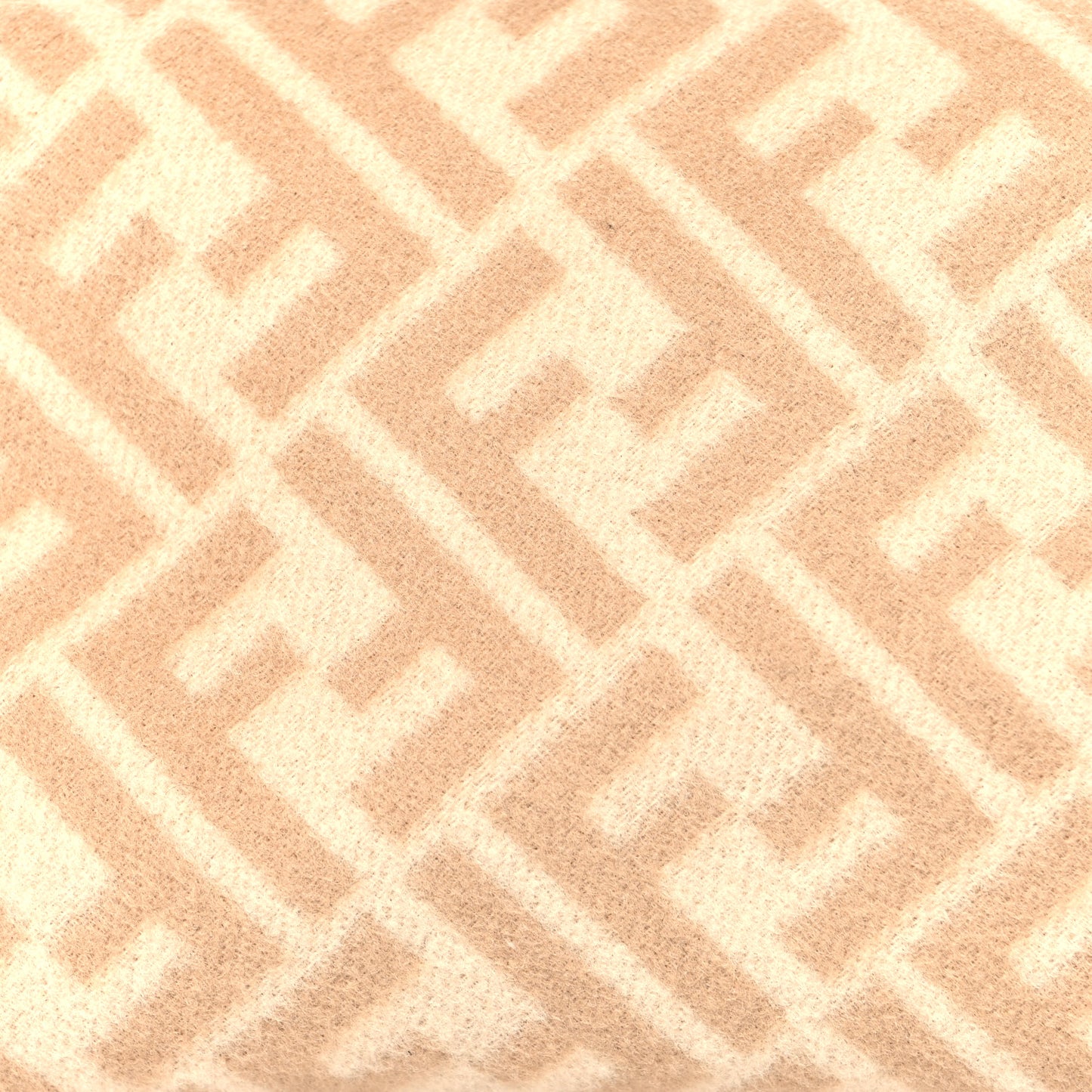 Wool Vitello King FF 1974 Diagonal Small Trapezoid Beauty Pouch Beige Cammello Sand