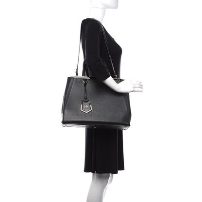 Fendi Vitello Elite Medium 2Jours Tote Black 2 of 14