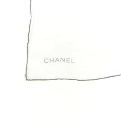 Chanel Silk Chiffon CC Floral Square Scarf Ivory Multicolor 3 of 4