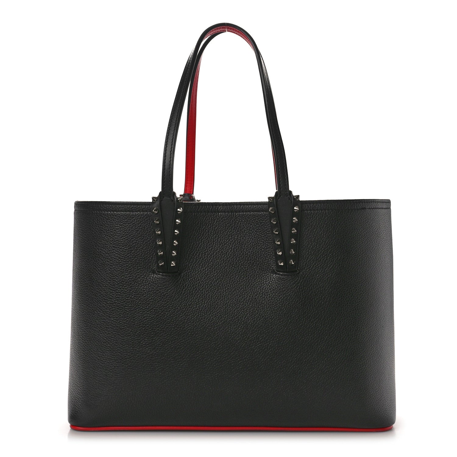 Christian Louboutin Calfskin Empire Spikes Small East West Cabata Tote Black 1 of 12