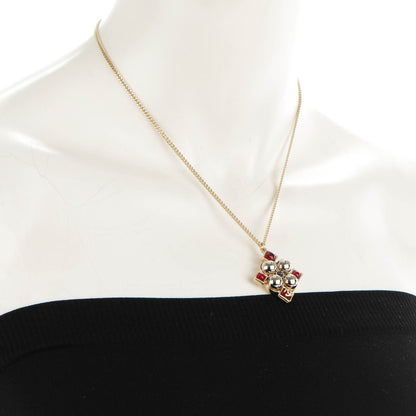 Chanel Gripoix Poured Glass CC Necklace Gold 2 of 5