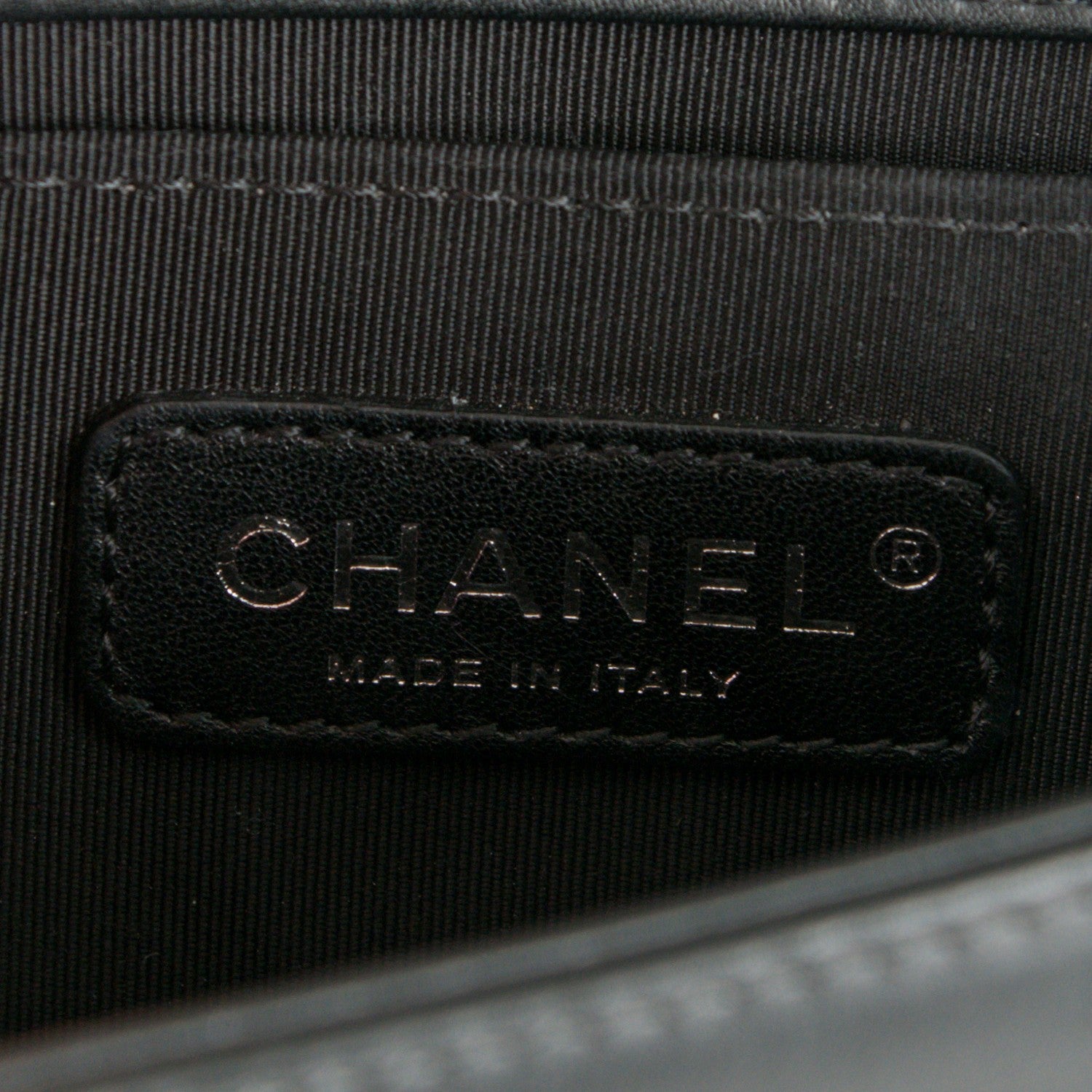 Chanel Calfskin Chain Chevron Small Boy Flap Black 7 of 9