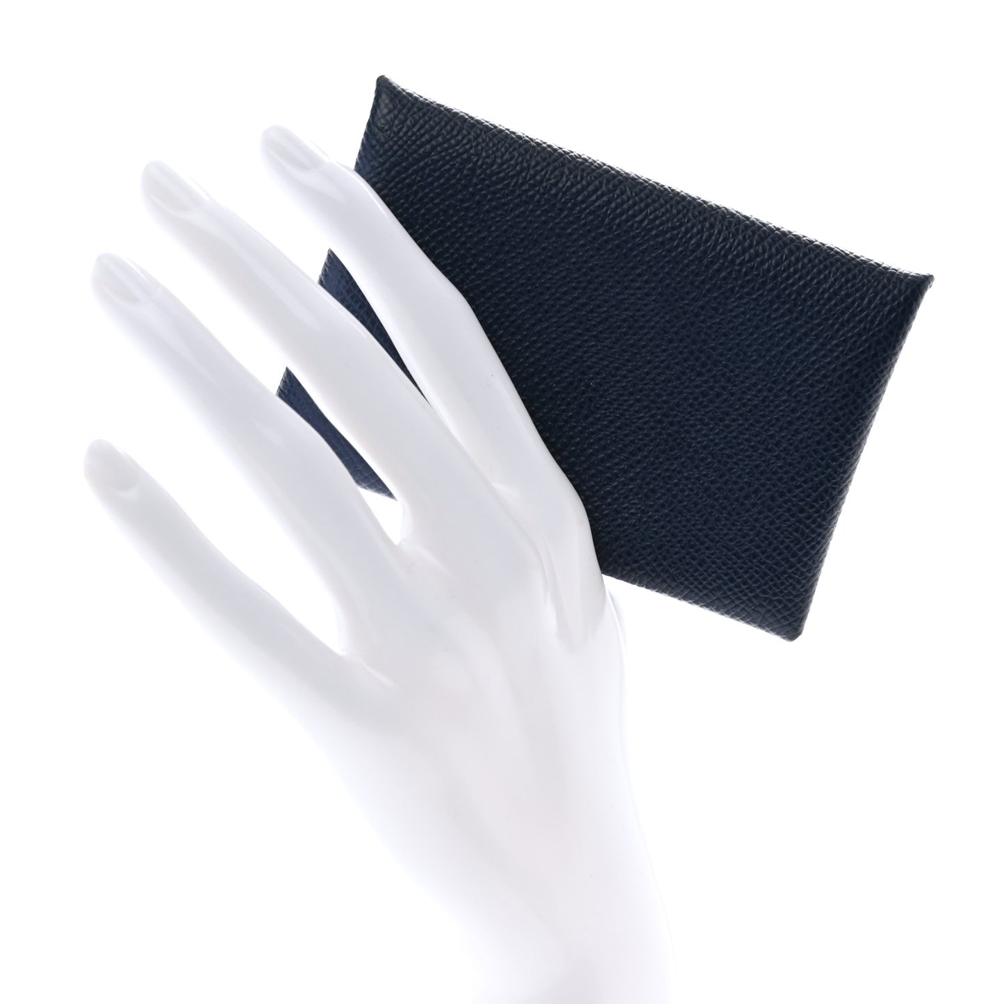 Epsom Verso Calvi Card Case Bleu Saphir Vert Anglais