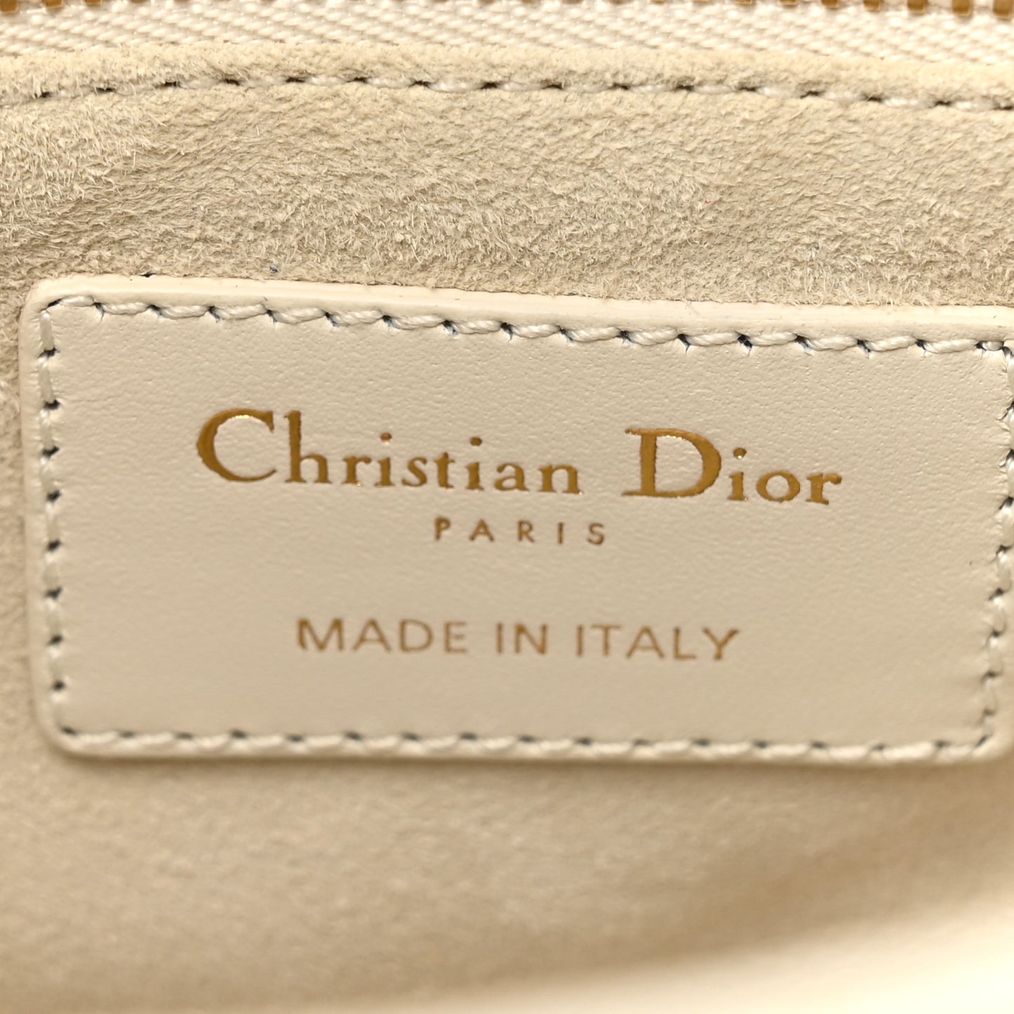 Lambskin Cannage Small Lady Dior White