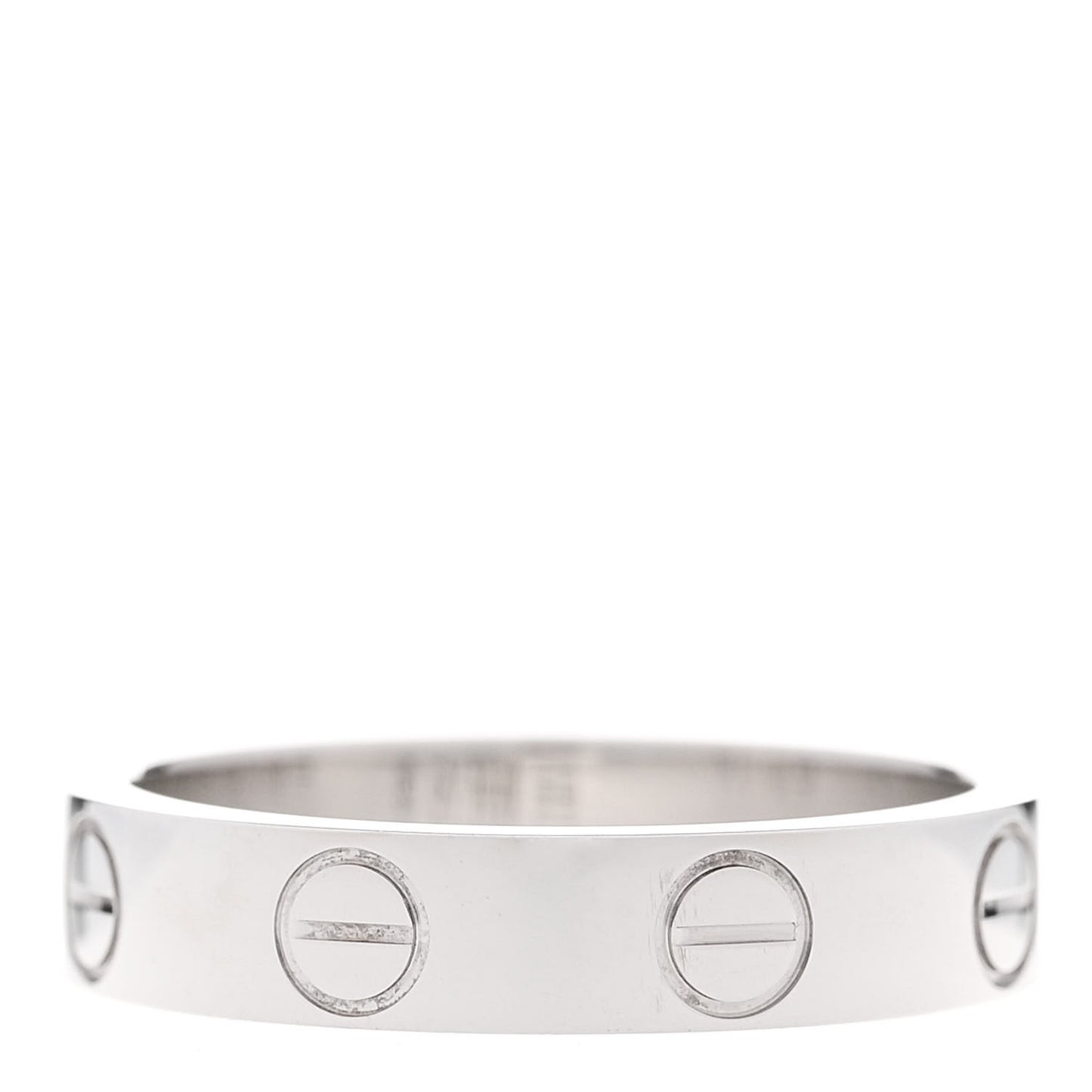 18K White Gold 3.5mm LOVE Wedding Band Ring 46 3.75