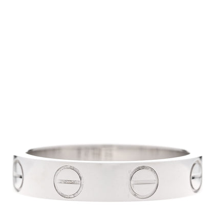 Cartier 18K White Gold 3.5mm LOVE Wedding Band Ring 46 3.75 3 of 4