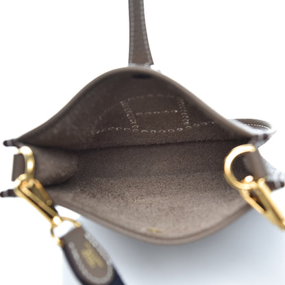 Hermes Taurillon Clemence Amazone Evelyne TPM Etoupe Bleu Indigo 5 of 8