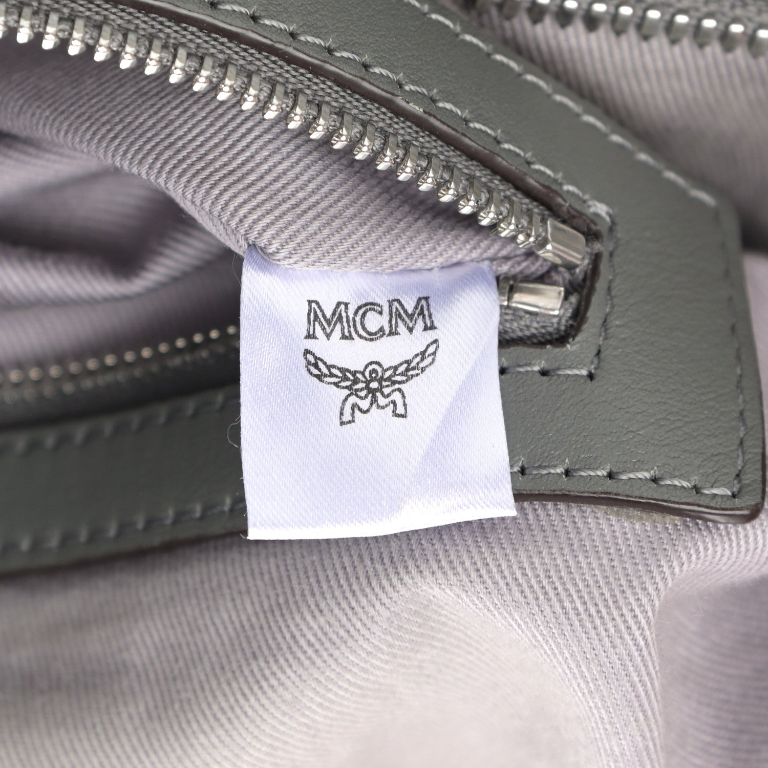 MCM Calfskin Ottomar Monogram Large Klara Hobo Grey 7 of 17