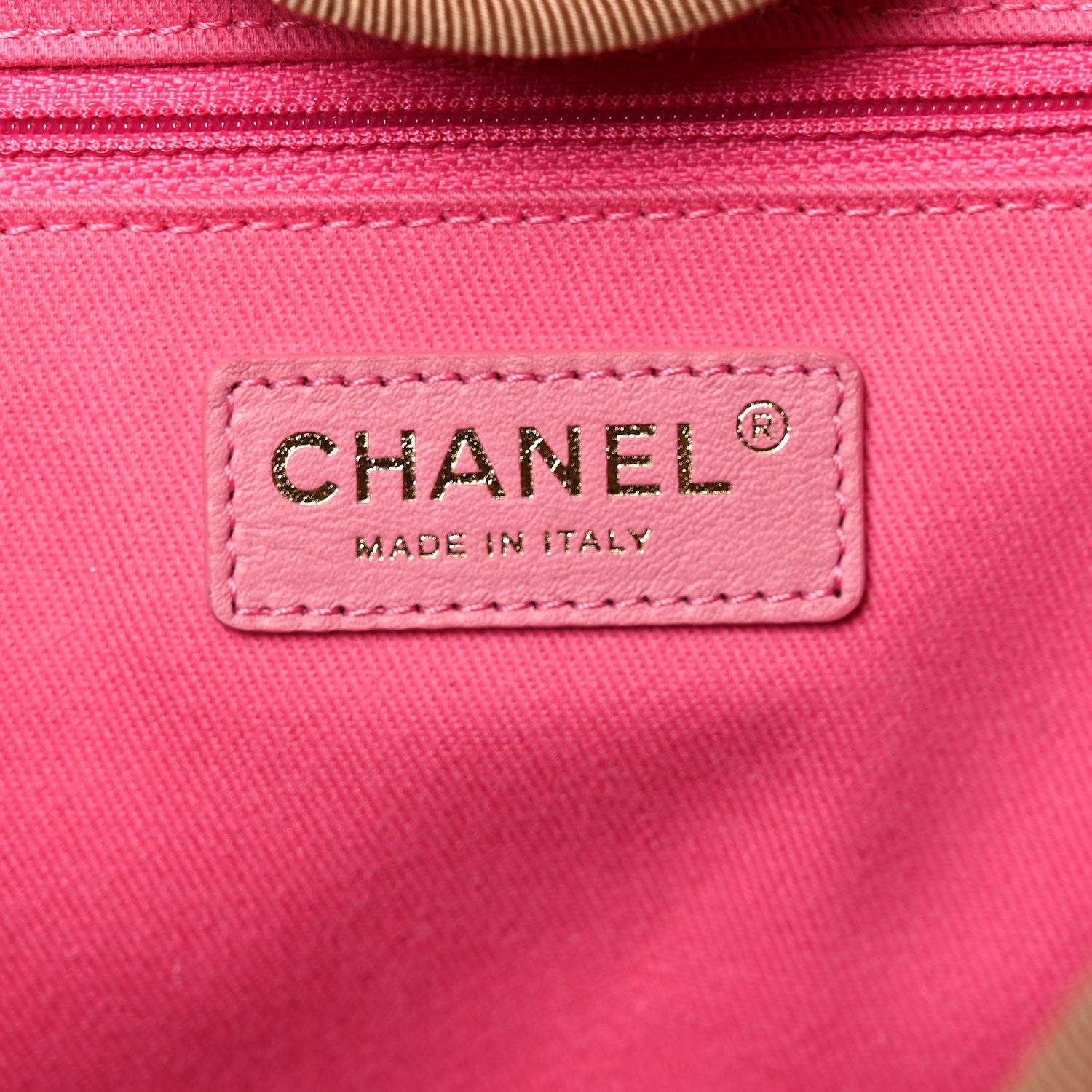 Chanel Straw Raffia Calfskin Striped Medium Deauville Tote Dark Beige Fuchsia Navy Blue 5 of 10