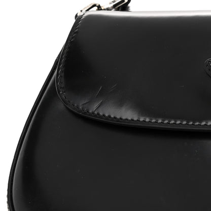 Prada Spazzolato Cleo Flap Shoulder Bag Black 11 of 11