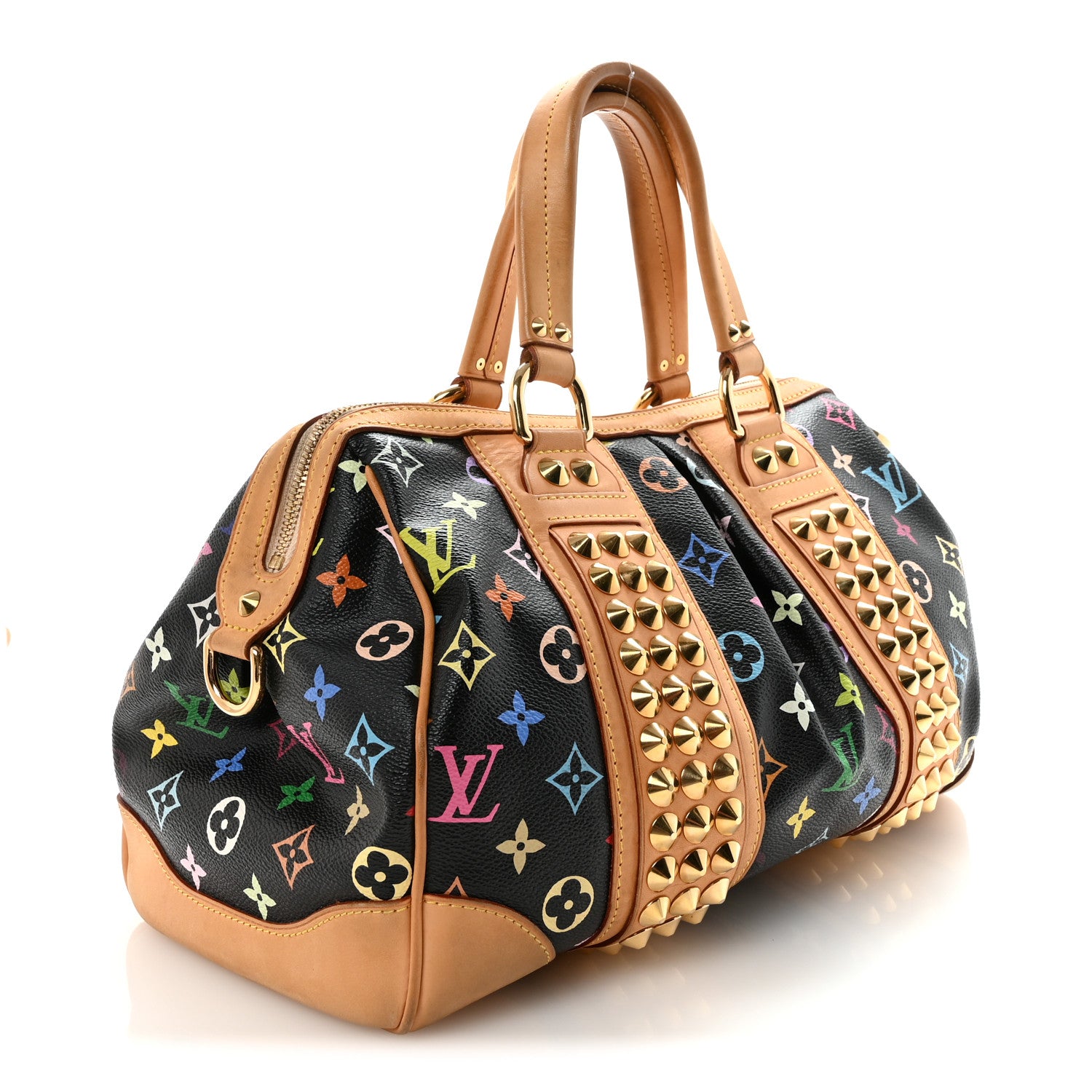Louis Vuitton Monogram Multicolor Courtney MM Black 3 of 9