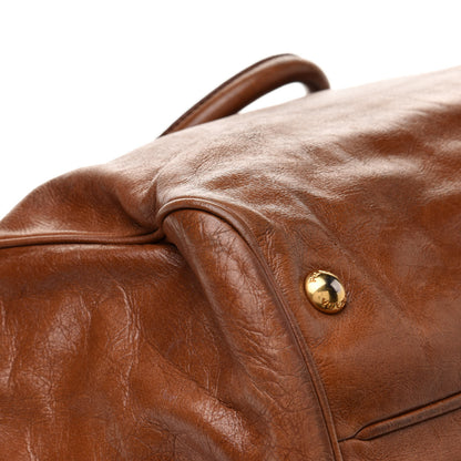 Prada Soft Calf Shopping Tote Brown 12 of 18