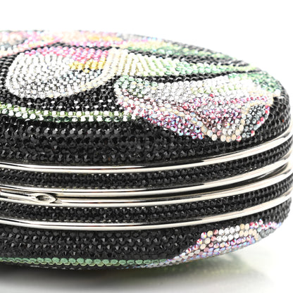 Judith Leiber Swarovski Crystal Flower Minaudiere Clutch Gold Multicolor 10 of 10
