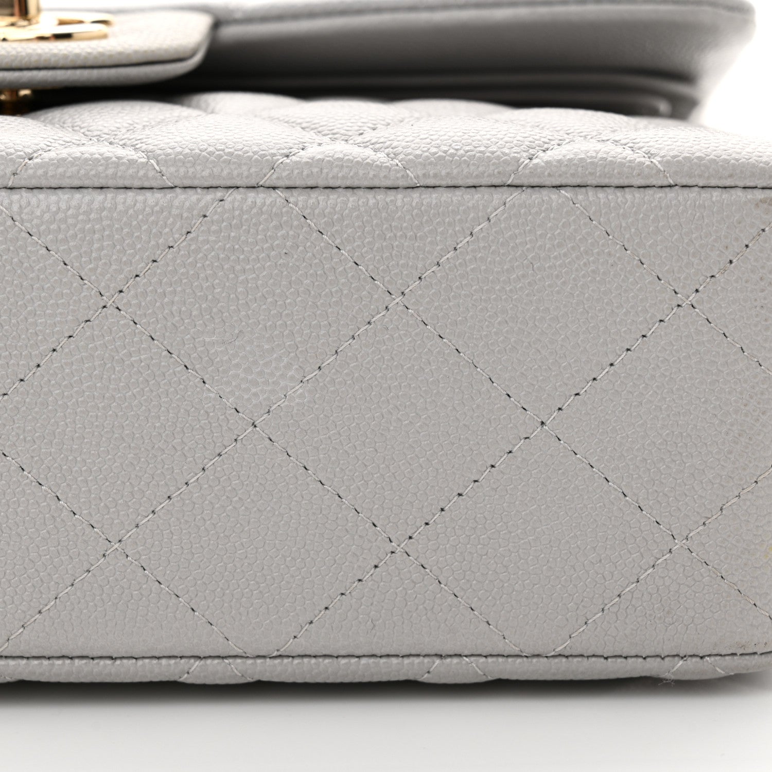 Chanel Caviar Quilted Small Double Flap Grey 13 of 14