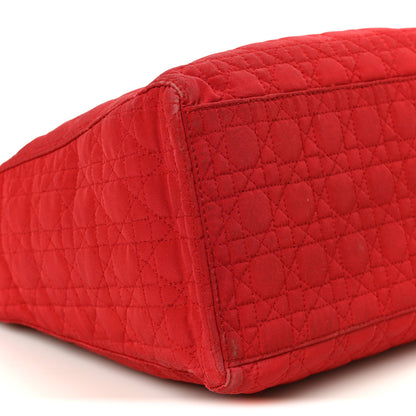 Christian Dior Nylon Cannage Medium Lady Dior Red 9 of 12