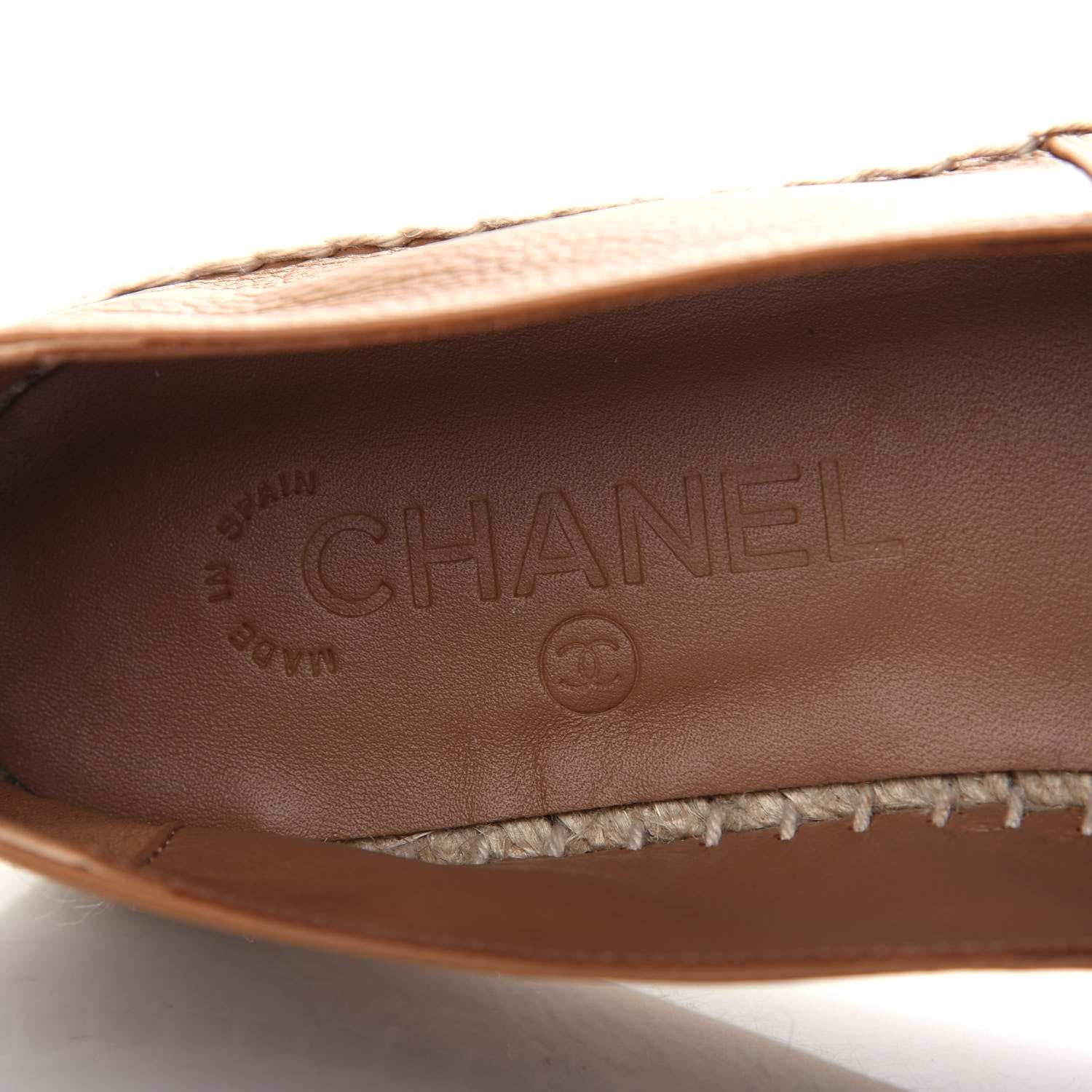 Chanel Lambskin CC Espadrilles 38 Light Brown 8 of 13