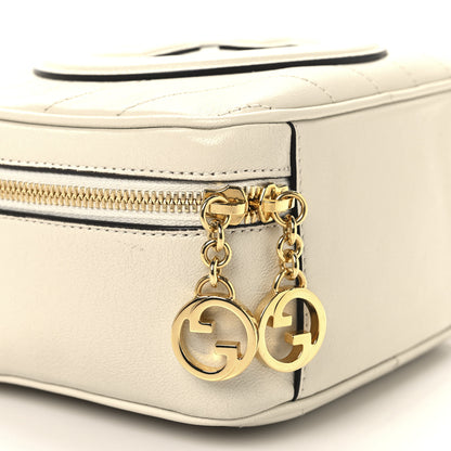 Gucci Sakai Be Green Calfskin Diagonal Stitched Blondie Top Handle Bag Mystic White 9 of 10