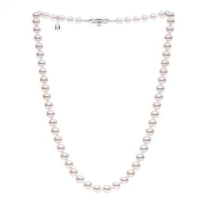 Mikimoto 18K White Gold Akoya Cultured Pearl 6-7mm Strand Necklace 17 3 of 6