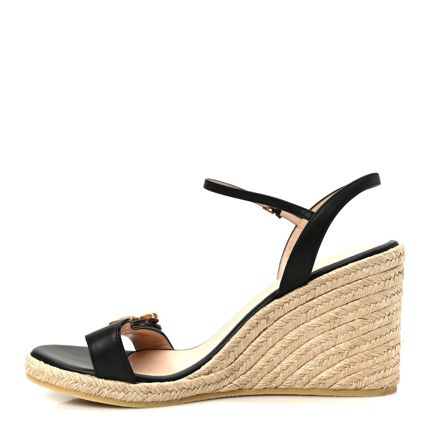 Galassia Aitana Espadrille 10/95mm Wedge Sandals 39 Black