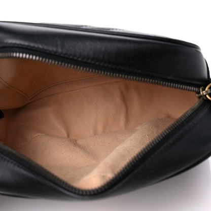Gucci Calfskin Matelasse Small GG Marmont Chain Shoulder Bag Black 5 of 9