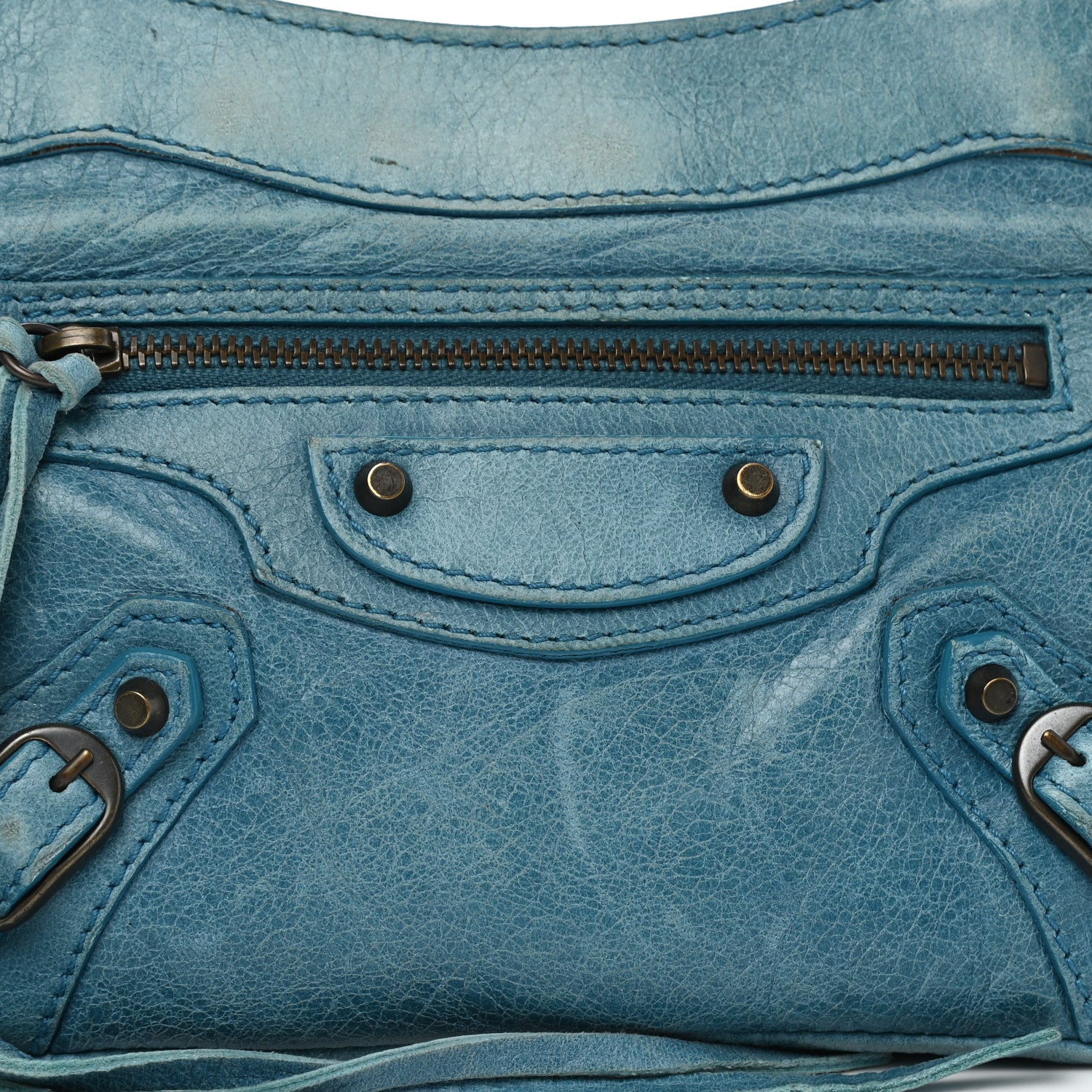 Balenciaga Chevre Porte Toilette Makeup Clutch Cyclade 8 of 12