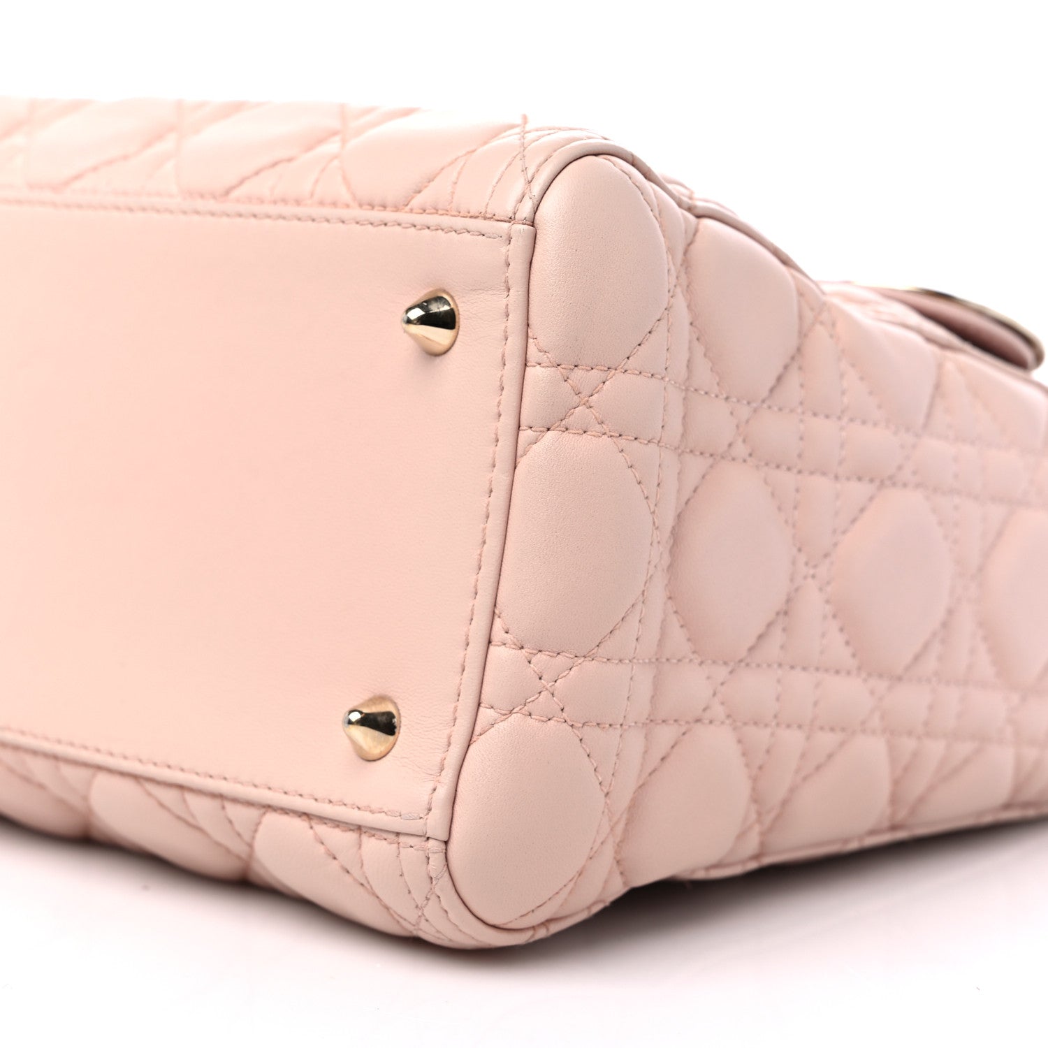 Christian Dior Lambskin Cannage Medium Lady Dior Rose Poudre 9 of 11