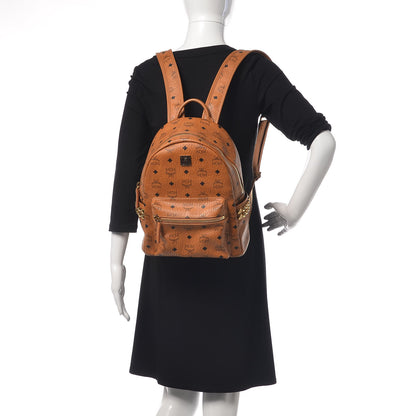 MCM Visetos Small Side Stud Stark Backpack Cognac 2 of 11